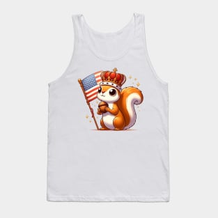 A Whimsical Tribute to American Culture in Cartoon Style Tank Top